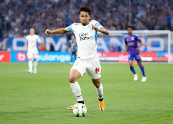 MARSEILLE, FRANCE - MAY 1: Boubacar Kamara of Marseille during the Ligue 1 Uber Eats match between Olympique de Marseille (OM) and Olympique Lyonnais (OL, Lyon) at Stade Velodrome on May 1, 2022 in Marseille, France. (Photo by John Berry/Getty Images)