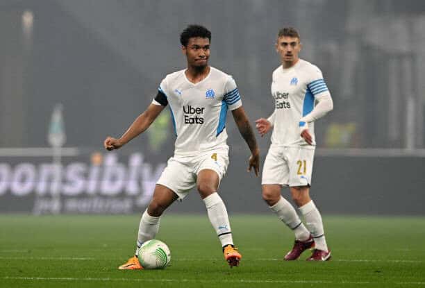 Equipe nationale : Boubacar Kamara serait sur la liste de Deschamps ! - wiwsport MARSEILLE, FRANCE - MAY 05: Boubacar Kamara of Olympique Marseille during the UEFA Conference League Semi Final Leg Two match between Olympique Marseille and Feyenoord at Stade Velodrome on May 5, 2022 in Marseille, France. (Photo by Chris Ricco/Getty Images)