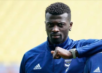 10 Mbaye NIANG (fcgb) during the Ligue 1 Uber Eats match between Nantes and Bordeaux at Stade de la Beaujoire on April 24, 2022 in Nantes, France. (Photo by Dave Winter/FEP/Icon Sport via Getty Images) - Photo by Icon sport