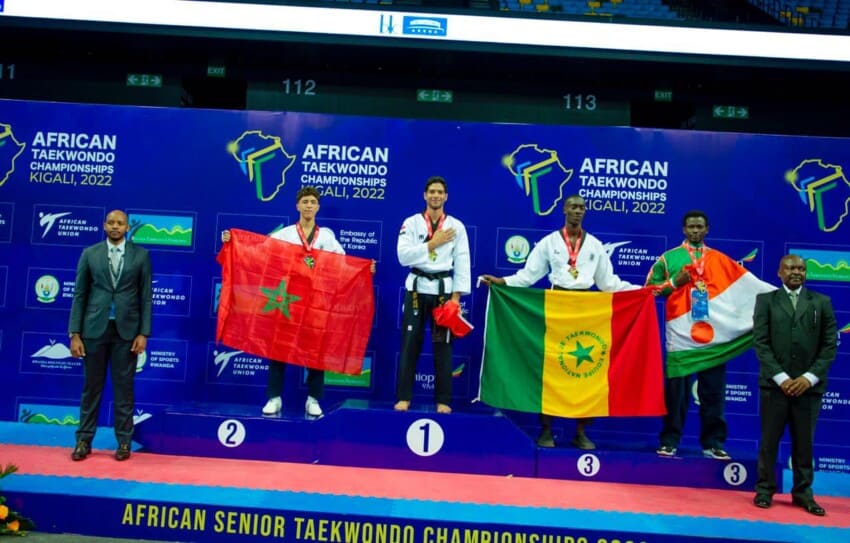 Les premiers médaillés des Championnats d'Afrique de Taekwondo 2022 dans les épreuves de Poomsae. - wiwsport