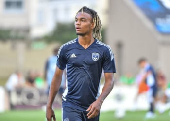 Sekou MARA of Girondins de Bordeaux during the Friendly match between Saint Etienne and Bordeaux on July 20, 2022 in Vichy, France. (Photo by Franco Arland/Icon Sport via Getty Images)