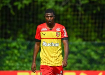 Ibrahima BALDE of Rc Lens during the friendly match between Paris FC and Lens on July 2, 2022 in Lens, France. (Photo by Anthony Dibon/Icon Sport via Getty Images)