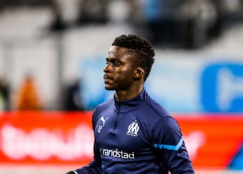 Bamba DIENG of Marseille before the Ligue 1 match between Marseille and Monaco at Orange Velodrome on March 5, 2022 in Marseille, France. (Photo by Johnny Fidelin/Icon Sport)