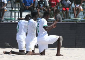 CAN Beach Soccer 2022 : Revivez en vidéo le festival offensif des Lions contre l&rsquo;Ouganda