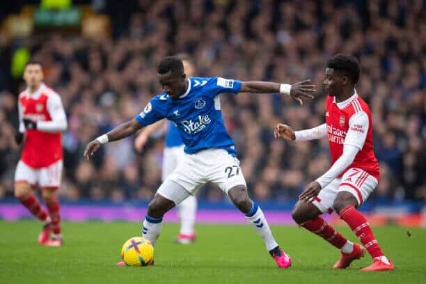 Début de saison difficile, relation avec Onana, les ambitions du Sénégal lors de la prochaine CAN, Idrissa Gana Gueye passe aux aveux - wiwsport LIVERPOOL, ENGLAND - FEBRUARY 04: Idrissa Gana Gueye of Everton in action during the Premier League match between Everton FC and Arsenal FC at Goodison Park on February 04, 2023 in Liverpool, England. (Photo by Emma Simpson - Everton FC/Everton FC via Getty Images)