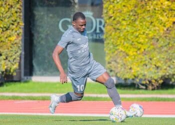 Ousseynou Niang lors d'un match avec le Riga FC / Crédit image : Instagram 
ousseynouniang_lofficiel