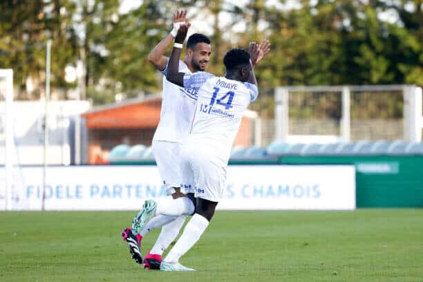 Ligue 2 - Avec son premier but de la saison, Rassoul Ndiaye participe à la belle victoire de Sochaux ! - wiwsport 05 Saad AGOUZOUL (fcsm) during the Ligue 2 BKT match between Niort and Sochaux at Stade Rene Gaillard on April 8, 2023 in Niort, France. (Photo by Gwendoline Le Goff/FEP/Icon Sport via Getty Images)