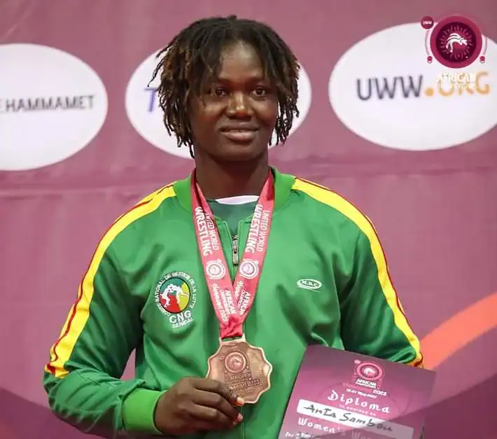 Championnat d'Afrique de lutte Hammamet 2023 : Anta Sambou décroche la médaille de bronze - wiwsport Championnat d'Afrique de lutte Hammamet 2023 : Anta Sambou décroche la médaille de bronze - wiwsport