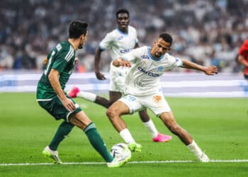Iliman NDIAYE of Marseille during the UEFA Champions League, Third Qualifying Round, second leg match between Marseille and Panathinaikos at Orange Velodrome on August 15, 2023 in Marseille, France. (Photo by Johnny Fidelin/Icon Sport via Getty Images)