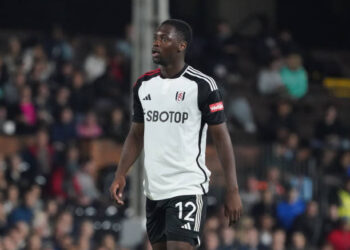 LONDON, ENGLAND - SEPTEMBER 27: Fodé Ballo-Touré of Fulham during the Carabao Cup Third Round match between Fulham and Norwich City at Craven Cottage on September 27, 2023 in London, England. (Photo by Dylan Hepworth/MB Media/Getty Images)