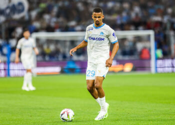 Iliman NDIAYE of Marseille during the friendly match between Olympique de Marseille and Bayer Leverkusen on August 2, 2023 in Marseille, France. (Photo by Johnny Fidelin/Icon Sport)