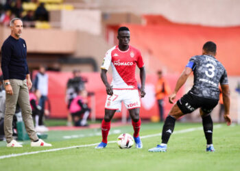 27 Krepin DIATTA (asm) during the Ligue 1 Uber Eats match between Association Sportive de Monaco Football Club and Football Club de Metz at Stade Louis II on October 22, 2023 in Monaco, Monaco. (Photo by Philippe Lecoeur/FEP/Icon Sport via Getty Images)