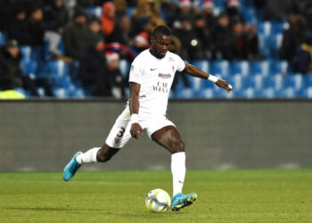 Fallou Diagne of Metz during the Ligue 1 match between Montpellier Herault SC and Metz at Stade de la Mosson on December 16, 2017 in Montpellier, . (Photo by Alexandre Dimou/Icon Sport)
