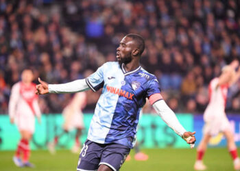 93 Arouna SANGANTE (hac) during the Ligue 1 Uber Eats match between Havre Athletic Club and Association Sportive de Monaco Football Club at Stade Oceane on November 11, 2023 in Le Havre, France. (Photo by Anthony Bibard/FEP/Icon Sport via Getty Images)