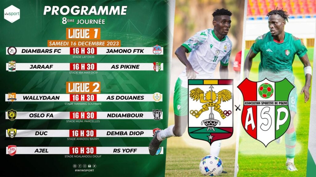 Multiplex Ligue Pro : Suivez la 8eme Journée du championnat du Sénégal en direct sur wiwsport.com - wiwsport