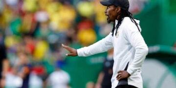 LISBON, PORTUGAL - JUNE 20: Aliou Cisse of Senegal gestures during the International Friendly match betwen Brazil and Senegal at Estadio Jose Alvalade on June 20, 2023 in Lisbon, Portugal. (Photo by Joao Rico/DeFodi Images via Getty Images)
