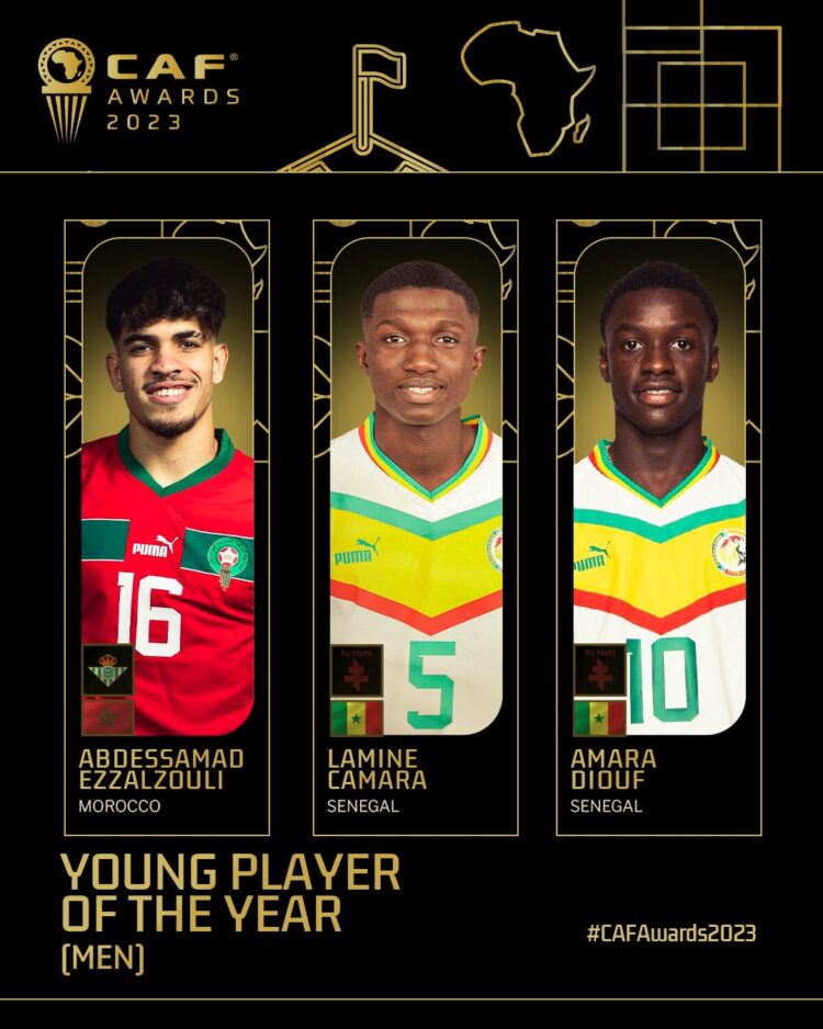 CAF Awards 2023 - Meilleur jeune joueur : Deux sénégalais parmi les 3 prétendants - wiwsport CAF Awards 2023 - Meilleur jeune joueur : Deux sénégalais parmi les 3 prétendants - wiwsport