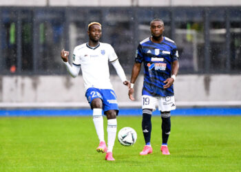 28 Mouhamed DIOP (estac) during the Ligue 2 BKT match between USL Dunkerque  and ESTAC Troyes at Marcel Tribut Stadium on August 5, 2023 in Dunkerque, France. (Photo by Anthony Bibard/FEP/Icon Sport)