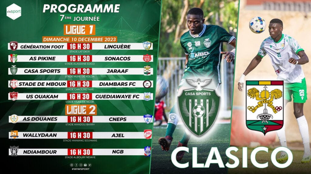 Multiplex Ligue Pro : Suivez la 7eme Journée du championnat du Sénégal en direct - wiwsport