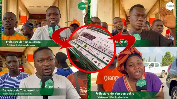 CAN 2023 : Les supporters ivoiriens expriment leur colère face aux difficultés à trouver des billets pour le match Sénégal-Cameroun (Vidéo) - wiwsport CAN 2023 : Les supporters ivoiriens expriment leur colère face aux difficultés à trouver des billets pour le match Sénégal-Cameroun (Vidéo) - wiwsport