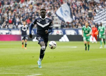 10 Aliou BADJI (fcgb) during the Ligue 2 BKT match between Bordeaux and Saint Etienne at Stade Matmut Atlantique on March 4, 2023 in Bordeaux, France. (Photo by Romain Perrocheau/FEP/Icon Sport)