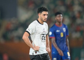 ABIDJAN, IVORY COAST - JANUARY 22: Omar Khaled Mohamed Marmoush of Egypt during the TotalEnergies CAF Africa Cup of Nations group stage match between Cape Verde and Egypt at Stade Felix Houphouet Boigny on January 22, 2024 in Abidjan, Ivory Coast. (Photo by Ulrik Pedersen/DeFodi Images via Getty Images)