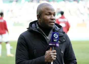 Omar DAF (Entraineur Dijon DFCO) during the Ligue 2 BKT match between Saint-Etienne and Dijon at Stade Geoffroy-Guichard on February 11, 2023 in Saint-Etienne, France. (Photo by Dave Winter/FEP/Icon Sport)