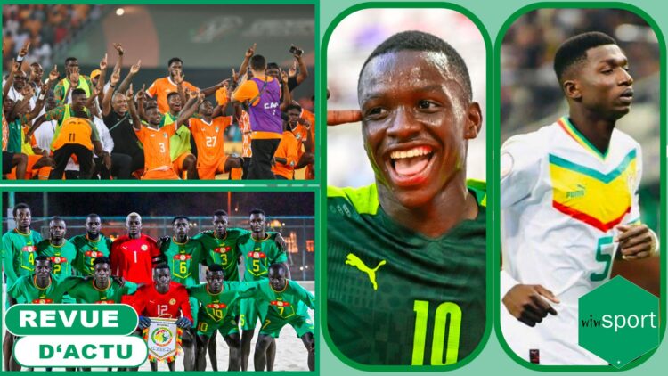 REVUE D'ACTU 08 FEV : CAN2023 Côte d'Ivoire en finale, Préparation au Mondial de Beach Soccer, Adidas signe avec Lamine Carmara et Amara Diouf - wiwsport REVUE D'ACTU 08 FEV : CAN2023 Côte d'Ivoire en finale, Préparation au Mondial de Beach Soccer, Adidas signe avec Lamine Carmara et Amara Diouf - wiwsport