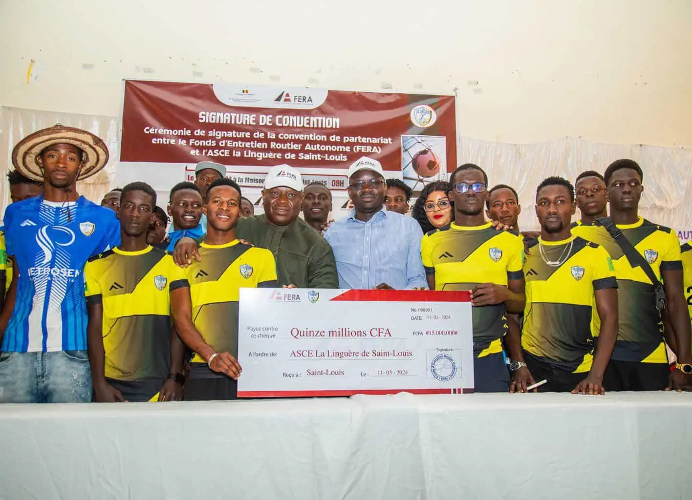 Ligue Pro - La Linguère de Saint-Louis signe un partenariat avec le Fonds d'Entretien Routier Autonome (FERA) - wiwsport Ligue Pro - La Linguère de Saint-Louis signe un partenariat avec le Fonds d'Entretien Routier Autonome (FERA) - wiwsport