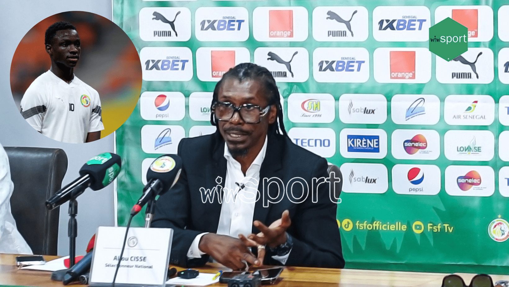 (Vidéo) Aliou Cissé sur Amara Diouf : "C’est un jeune joueur, j’avais à cœur de le voir personnellement..." - wiwsport (Vidéo) Aliou Cissé sur Amara Diouf : "C’est un jeune joueur, j’avais à cœur de le voir personnellement..." - wiwsport