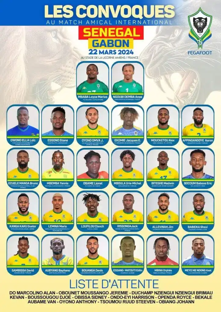 Sénégal vs Gabon : Thierry Mouyouma publie sa liste sans Pierre-Emerick Aubameyang - wiwsport Sénégal vs Gabon : Thierry Mouyouma publie sa liste sans Pierre-Emerick Aubameyang - wiwsport