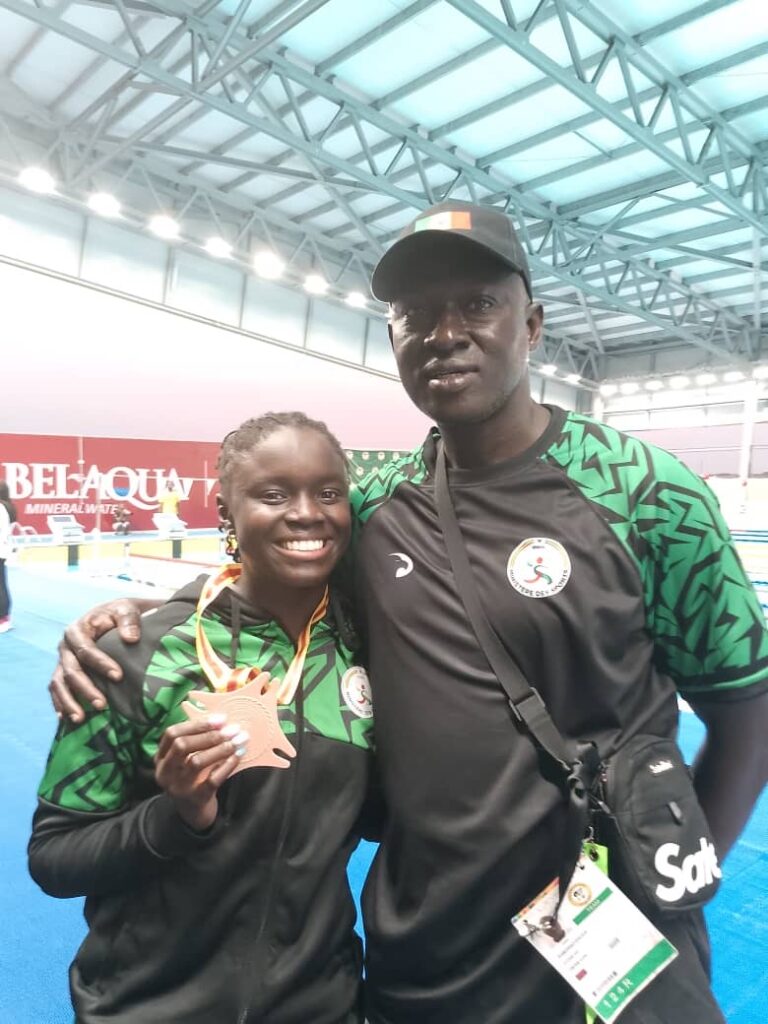 Jeux Africains 2024 - Natation : Oumy Diop ajoute une deuxième médaille de Bronze - wiwsport Jeux Africains 2024 - Natation : Oumy Diop ajoute une deuxième médaille de Bronze - wiwsport