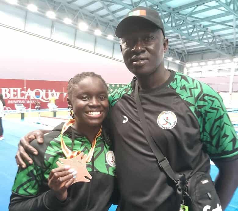 Jeux Africains 2024 - Natation : Oumy Diop ajoute une deuxième médaille de Bronze - wiwsport Jeux Africains 2024 - Natation : Oumy Diop ajoute une deuxième médaille de Bronze - wiwsport