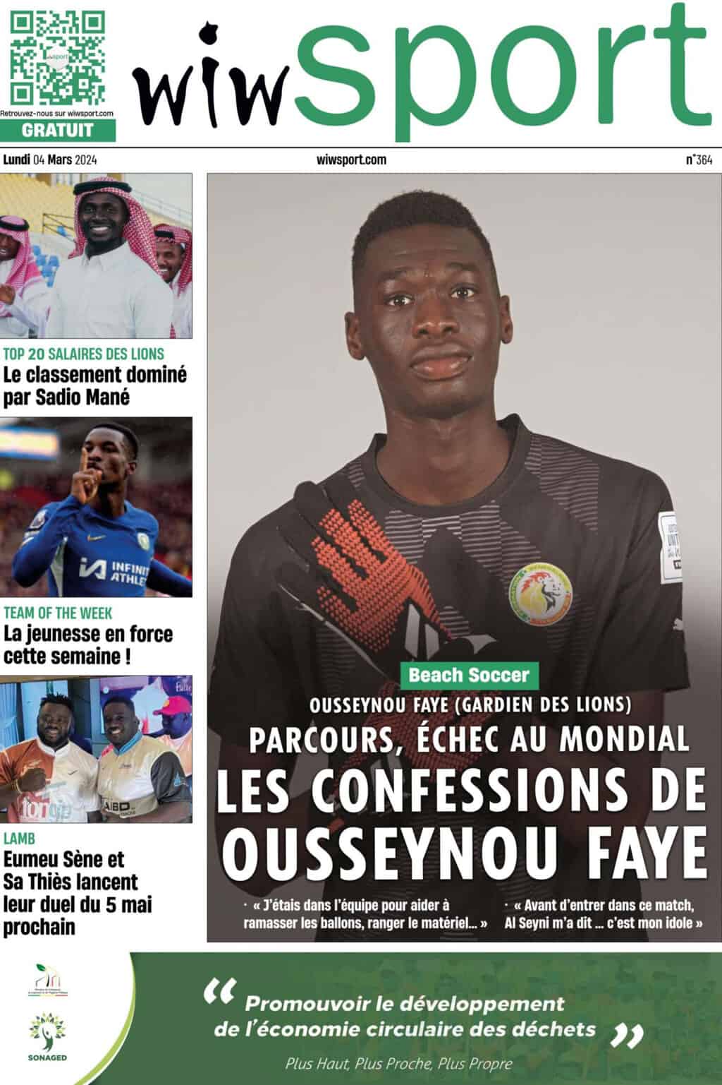 Journal wiwsport du lundi 4 mars #364 - wiwsport Journal wiwsport du lundi 4 mars #364 - wiwsport