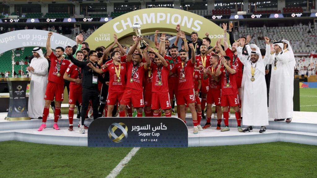 Qatar-Emirats arabes unis : Abdou Diallo et Al-Arabi vainqueurs de la Supercoupe contre Al-Sharjah - wiwsport Qatar-Emirats arabes unis : Abdou Diallo et Al-Arabi vainqueurs de la Supercoupe contre Al-Sharjah - wiwsport
