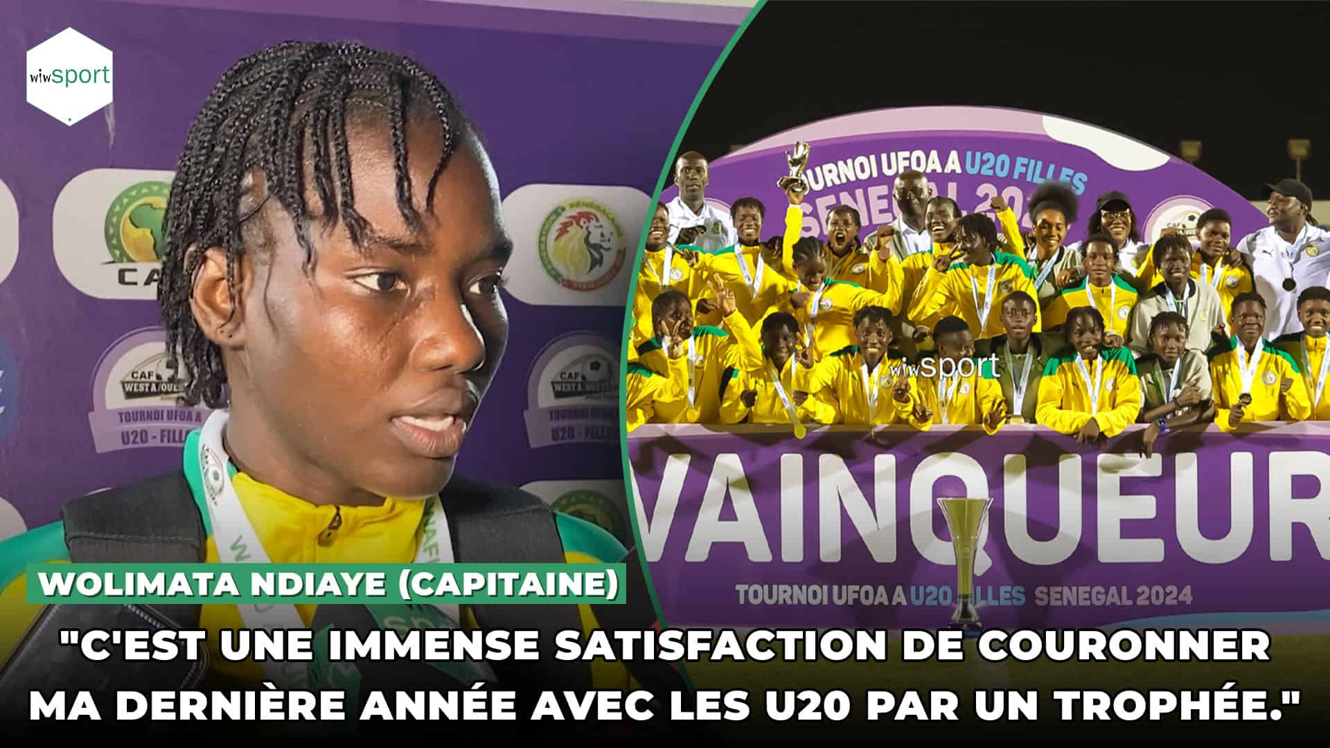 Wolimata Ndiaye (capitaine) : "C'est une immense satisfaction de couronner ma dernière année avec un sacre" - wiwsport Wolimata Ndiaye (capitaine) : "C'est une immense satisfaction de couronner ma dernière année avec un sacre" - wiwsport