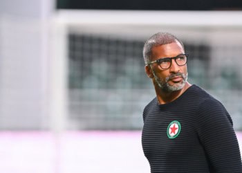 Habib BEYE head coach of Red Star during the National 1 match between Red Star Football Club and Football Club Sochaux-Montbeliard at Stade Bauer on August 25, 2023 in Saint-Ouen, France. (Photo by Anthony Dibon/Icon Sport)