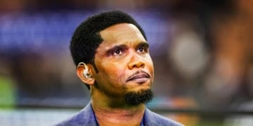 Samuel ETO'O, former player prior the UEFA Champions League, Semi-Final, first leg match between AC Milan and Inter Milan at San Siro on May 11, 2023 in Milan, Italy. (Photo by Johnny Fidelin/Icon Sport)