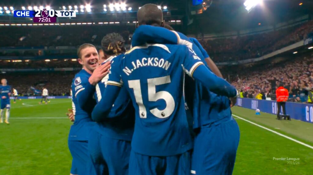 Premier League : Nicolas Jackson double la mise pour Chelsea face à Tottenham (vidéo) - wiwsport Premier League : Nicolas Jackson double la mise pour Chelsea face à Tottenham (vidéo) - wiwsport