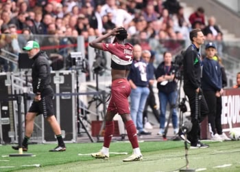 07 Papa Amadou DIALLO (fcm) during the Ligue 1 Uber Eats Playoffs second leg match between Metz and Saint-Etienne at Stade Saint-Symphorien on June 2, 2024 in Metz, France.(Photo by Anthony Bibard/FEP/Icon Sport)   - Photo by Icon Sport