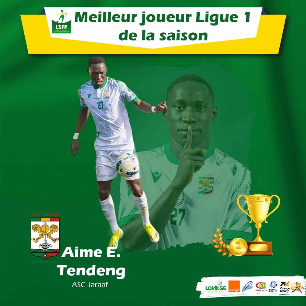 Ligue 1 : Aimé Tendeng élu meilleur joueur de la saison 2023-2024 - wiwsport Ligue 1 : Aimé Tendeng élu meilleur joueur de la saison 2023-2024 - wiwsport