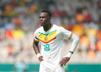 YAMOUSSOUKRO, IVORY COAST - JANUARY 15: Moussa Niakhate of Senegal during the TotalEnergies CAF Africa Cup of Nations group stage match between Senegal and Gambia at Stade Charles Konan Banny de Yamoussoukro on January 15, 2024 in Yamoussoukro, Ivory Coast. (Photo by Ulrik Pedersen/DeFodi Images via Getty Images)