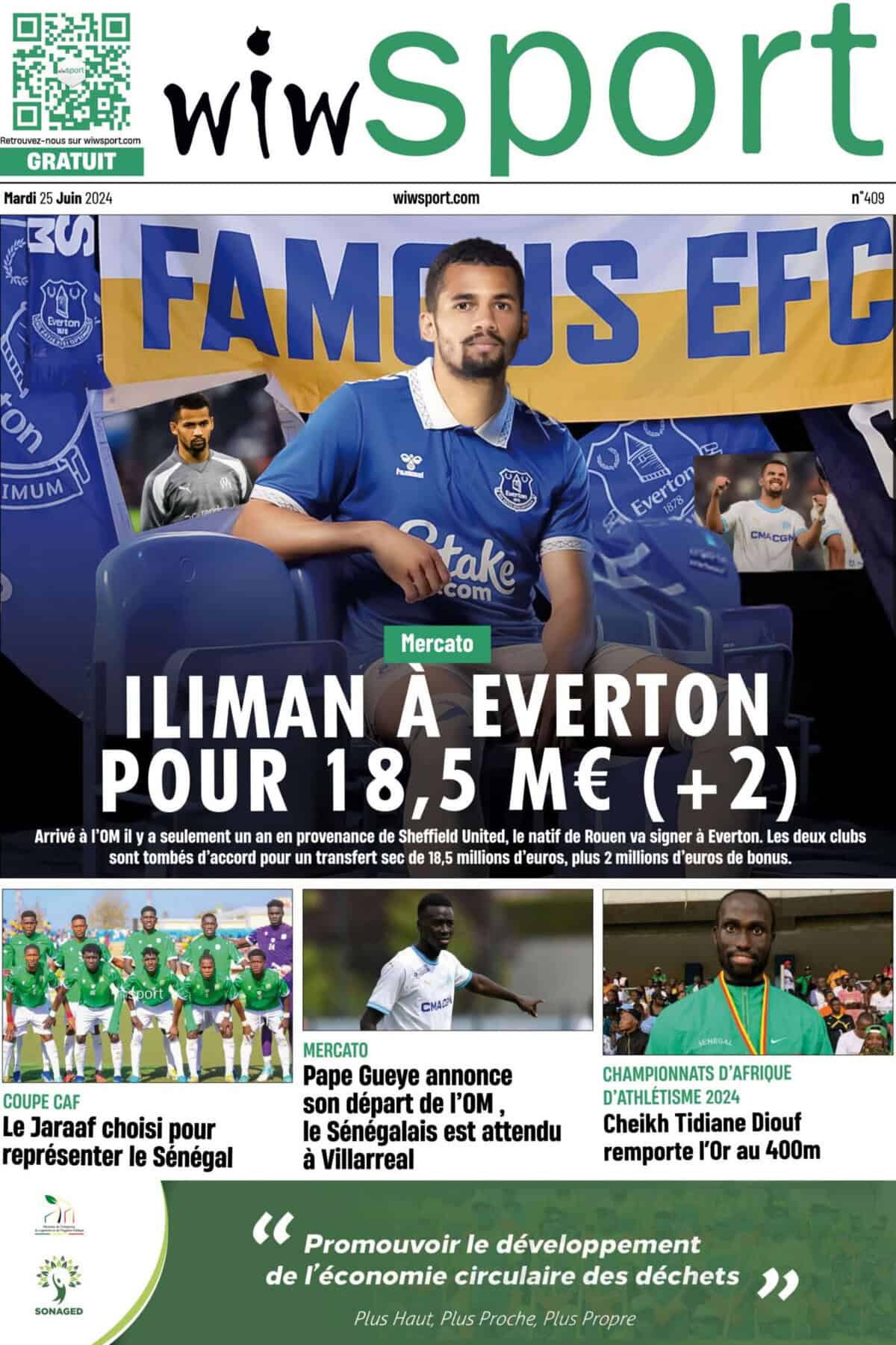 Journal wiwsport du mardi 25 juin #409 - wiwsport