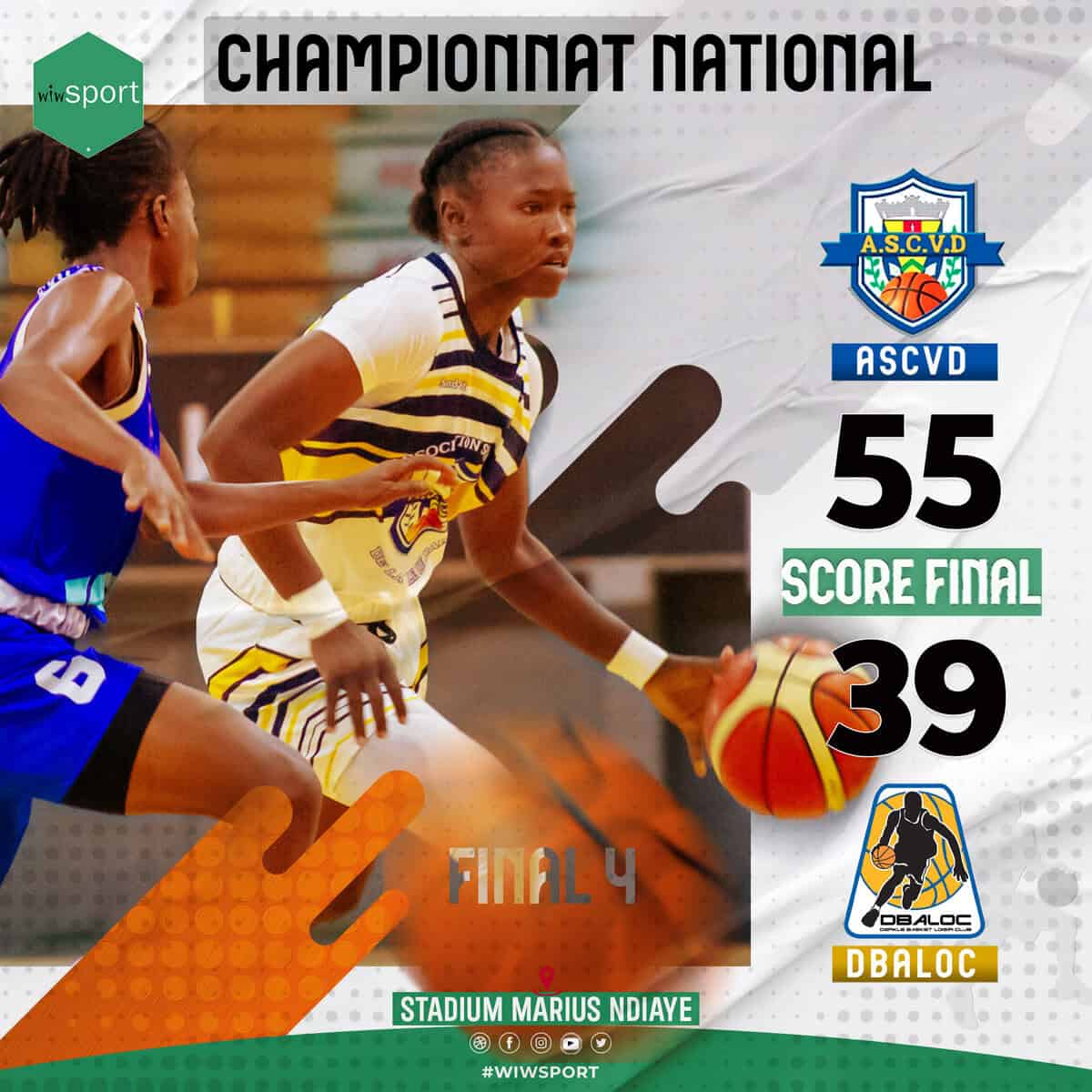 Final 4 – N1 Féminin : Dans un match très agréable, l'ASCVD domine DBALOC (55-39) et s'offre une bonne opportunité avant la manche retour - wiwsport
