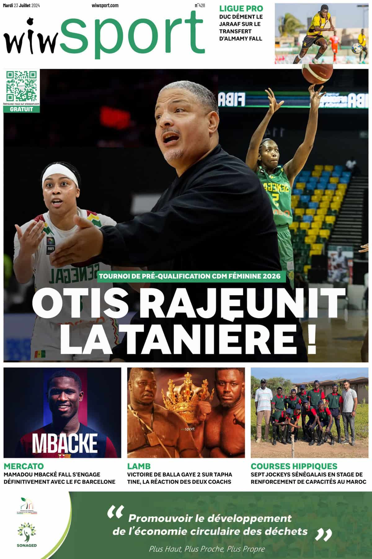 Journal wiwsport du Mardi 23 juillet #428 - wiwsport Journal wiwsport du Mardi 23 juillet #428 - wiwsport