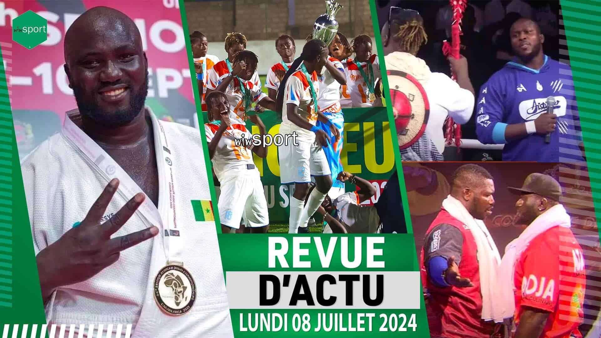 REVUE du 8 juillet 2024: Mbagnick Ndiaye veut la médaille Olympique, le show des lutteurs en face à face ! - wiwsport