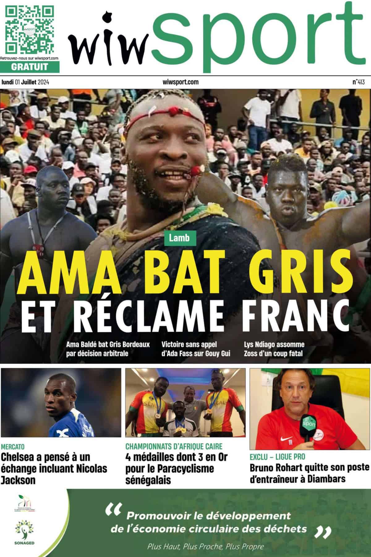 Journal wiwsport du Lundi 01er juillet #413 - wiwsport Journal wiwsport du Lundi 01er juillet #413 - wiwsport