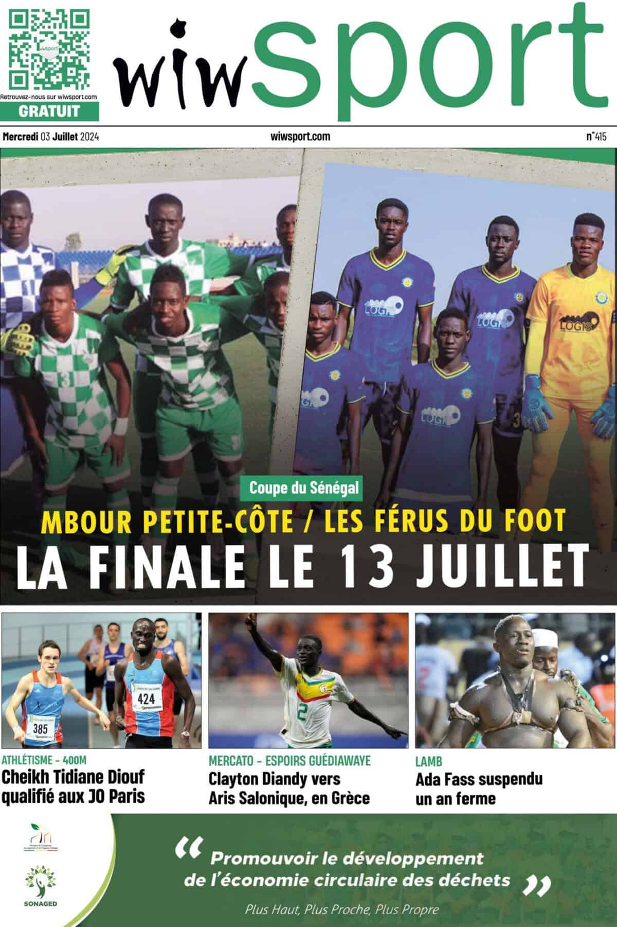 Journal wiwsport du Mercredi 03 juillet #415 - wiwsport Journal wiwsport du Mercredi 03 juillet #415 - wiwsport