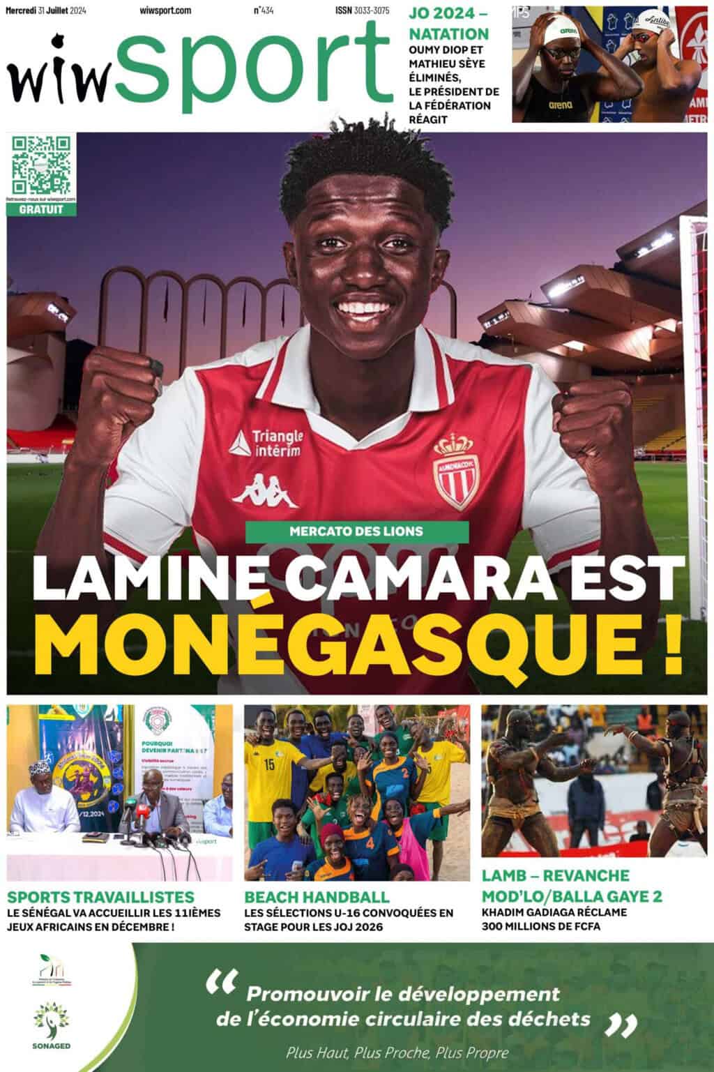Journal wiwsport du Mercredi 31 juillet #434 - wiwsport Journal wiwsport du Mercredi 31 juillet #434 - wiwsport