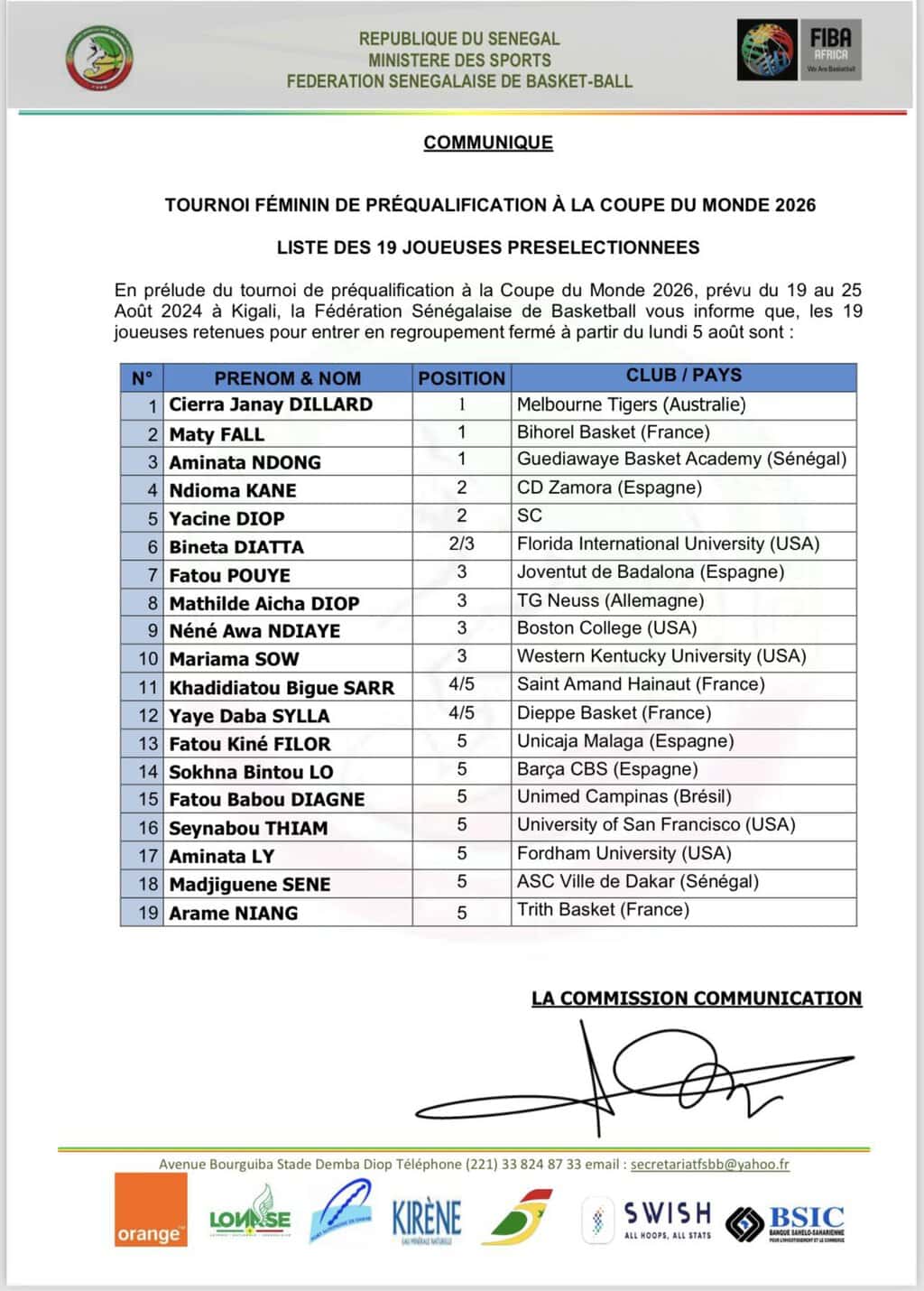 Préqualification - CDM 2026 : On connaît les 19 "lionnes" retenues pour le regroupement fermé - wiwsport Préqualification - CDM 2026 : On connaît les 19 "lionnes" retenues pour le regroupement fermé - wiwsport